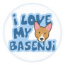 I Love My Basenji Stickers