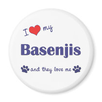 I Love My Basenjis (Multiple Dogs) Refrigerator Magnets