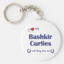 I Love My Bashkir Curlies (Multiple Horses) Key Chain