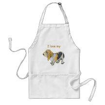 I Love My Basset Hound Apron