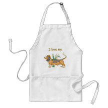 I Love My Basset Hound Aprons