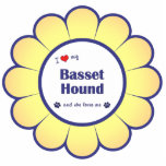 I Love My Basset Hound (Female Dog) Photo Cutouts