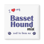I Love My Basset Hound Mix (Male Dog) Refrigerator Magnet