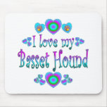 I Love My Basset Hound Mouse Pad