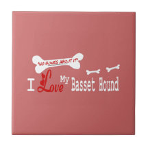 I Love My Basset Hound Tile