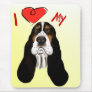I Love My Basset Mousepad