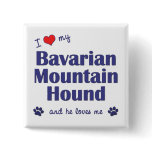 I Love My Bavarian Mountain Hound (Male Dog) buttons