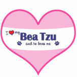 I Love My Bea Tzu (Male Dog) photo sculptures