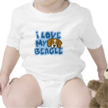 I Love My Beagle Baby Creeper t-shirts