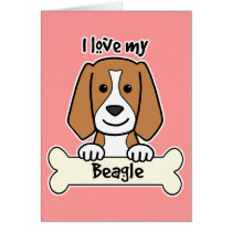 I Love My Beagle Card