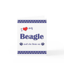 I Love My Beagle (Female Dog) Cards
