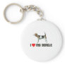 I Love My Beagle Key Chain