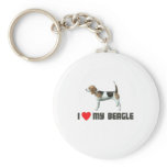 I Love My Beagle keychains