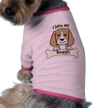 I Love My Beagle Pet T Shirt