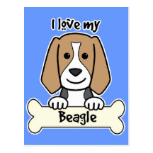 I Love My Beagle Postcards