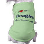 I Love My Beagles (Multiple Dogs) pet clothing