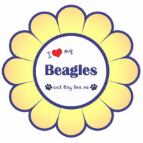 I Love My Beagles (Multiple Dogs) Photo Cut Outs