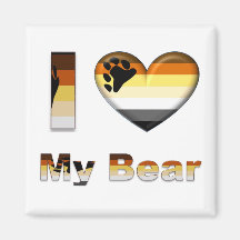 I Love My Bear / Cub Refrigerator Magnet