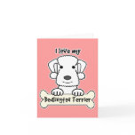 I Love My Bedlington Terrier Cards