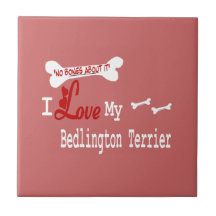 I Love My Bedlington Terrier Ceramic Tile
