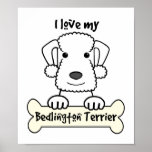 I Love My Bedlington Terrier Print