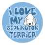 I Love My Bedlington Terrier Stickers