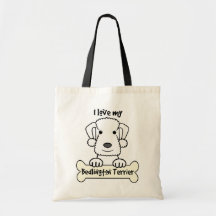 I Love My Bedlington Terrier Tote Bag