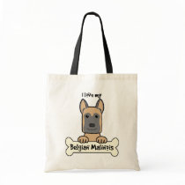 I love My Belgian Malinois Tote Bags