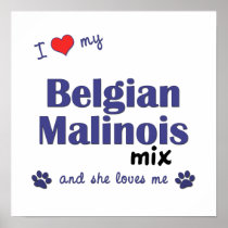 I Love My Belgian Malinois Mix (She) Poster