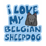 I Love My Belgian Sheepdog Girl's Ringer T-Shirt