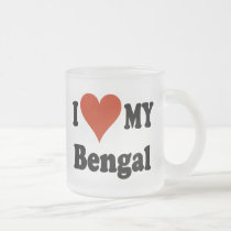 I Love My Bengal Frosted Mug mugs