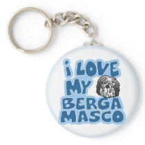 I Love My Bergamasco Keychain