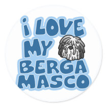 I Love My Bergamasco Stickers