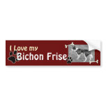 I love my Bichon Frise Bumper Sticker
