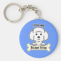 I Love My Bichon Frise Key Chains