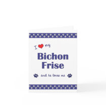 I Love My Bichon Frise (Male Dog) Cards