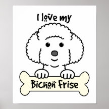 I Love My Bichon Frise Posters