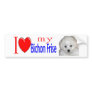 I love my bichon frise puppy bumper sticker