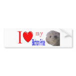I love my Bichon Frise Puppy Bumper Sticker