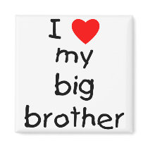 I Love My Big Brother Magnets