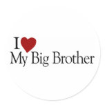 I Love My Big Brother stickers