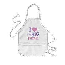 I Love My Big Sister Apron