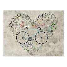I Love My Bike Postcard