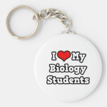 I Love My Biology Students Key Chain