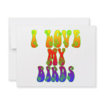 I Love My Birds invitations