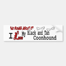 I Love My Black and Tan Coonhound Bumper Sticker