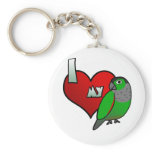 I Love my Black Capped Conure keychains