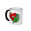I Love my Black Capped Conure mugs
