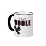 I Love My Black Poodle Coffee Mug