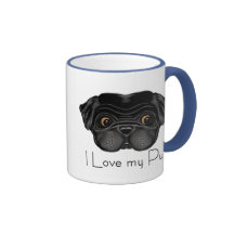 I Love my Black Pug Mug